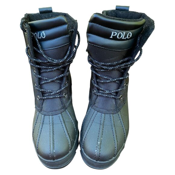Polo by Ralph Lauren black duck boots snow youth kid's size 5 READ - Picture 5 of 10
